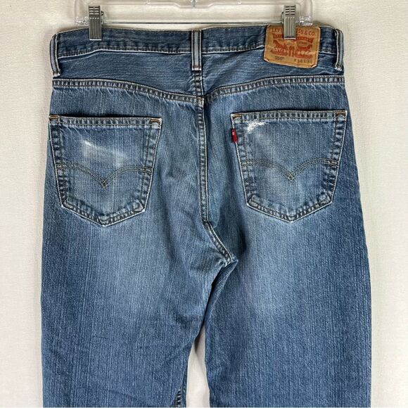 Levi's Jeans Mens Blue Denim 550 Relaxed Fit Straight Leg 5 Pockets Cotton 34x34 - Picture 6 of 16